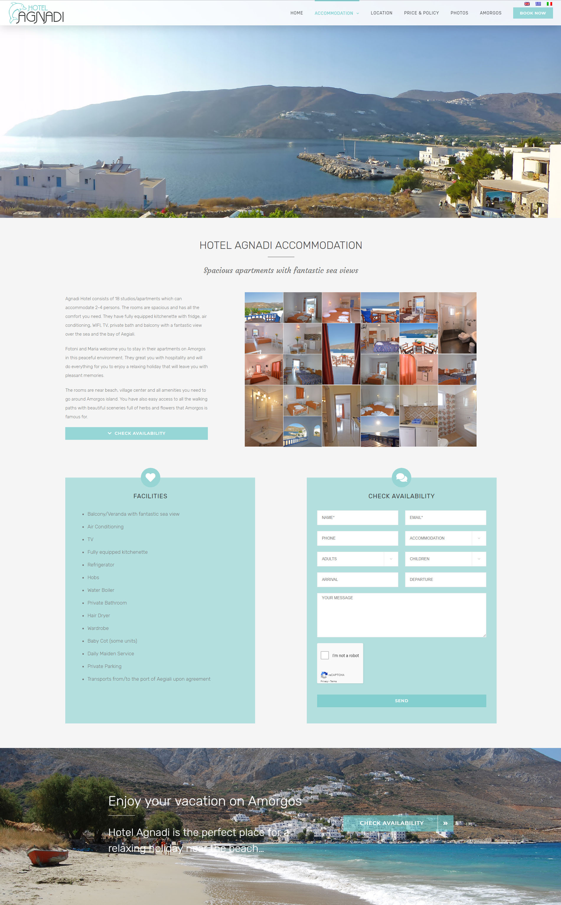 Hotell Agnadi Amorgos Hemsida