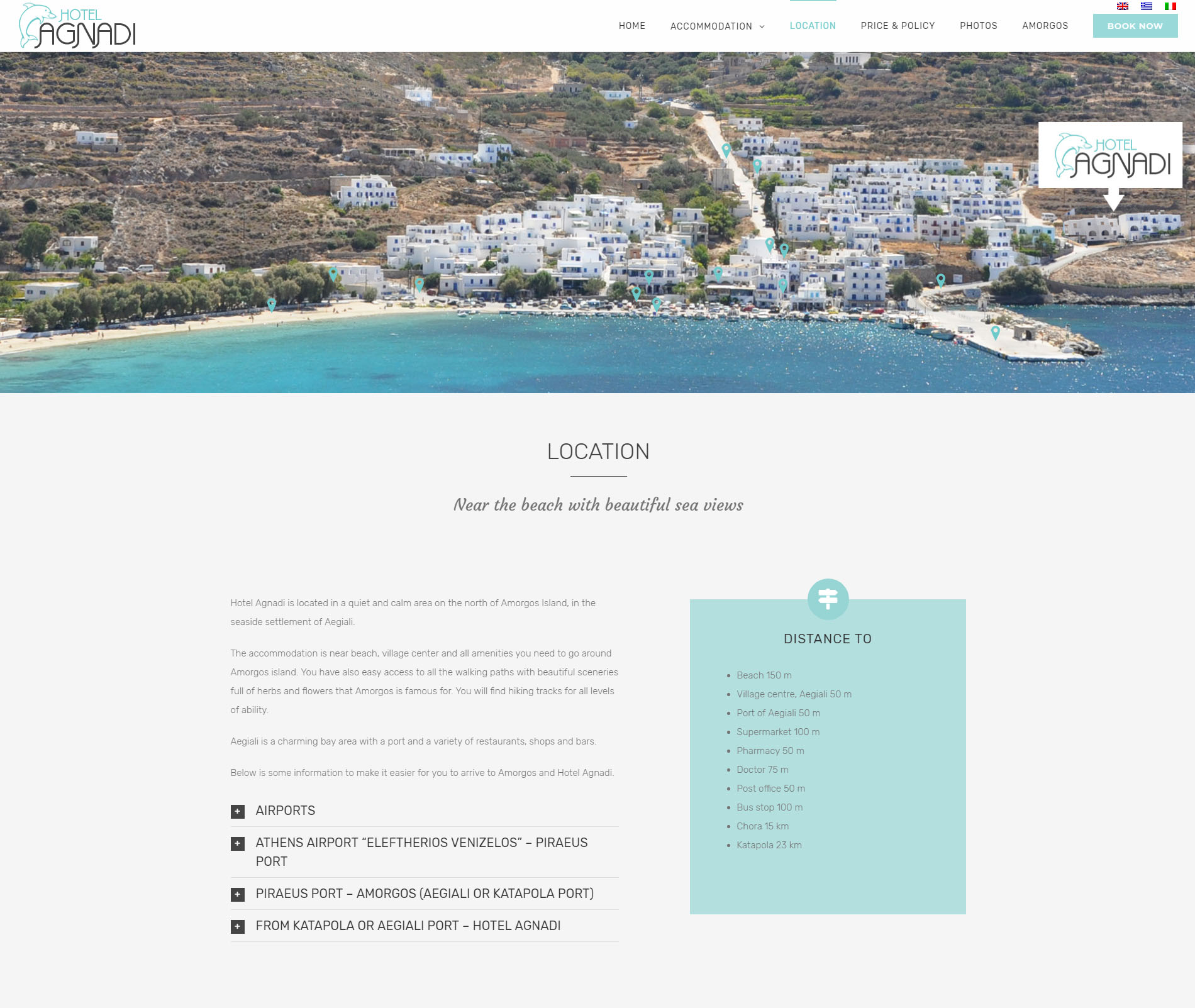 Hemsida Hotell Agnadi Amorgos