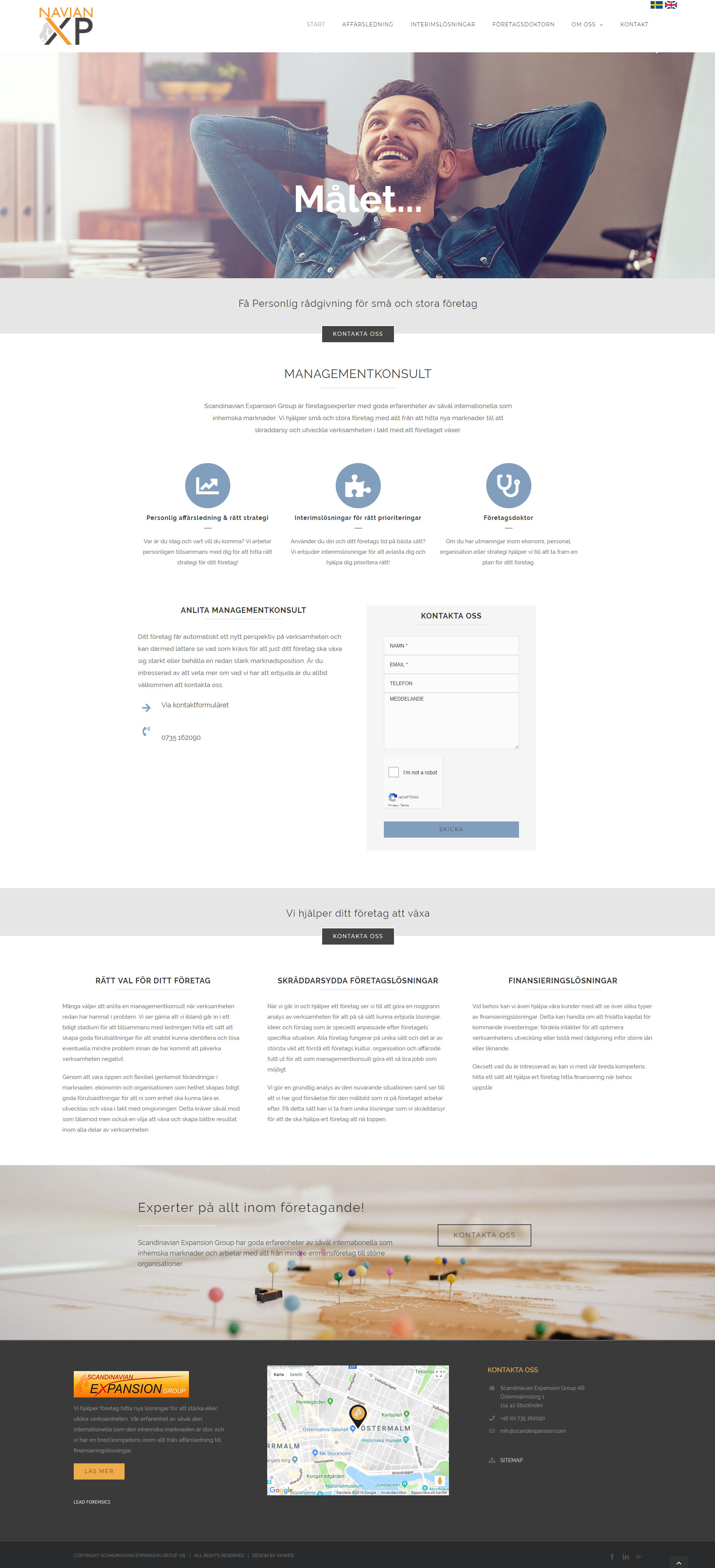 Hemsida anweb Scandinavian Expansion